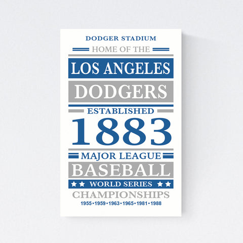 Los Angeles Dodgers Print on Paper