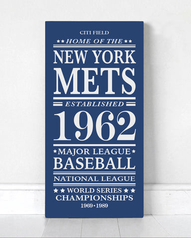 New York Mets Wood Sign