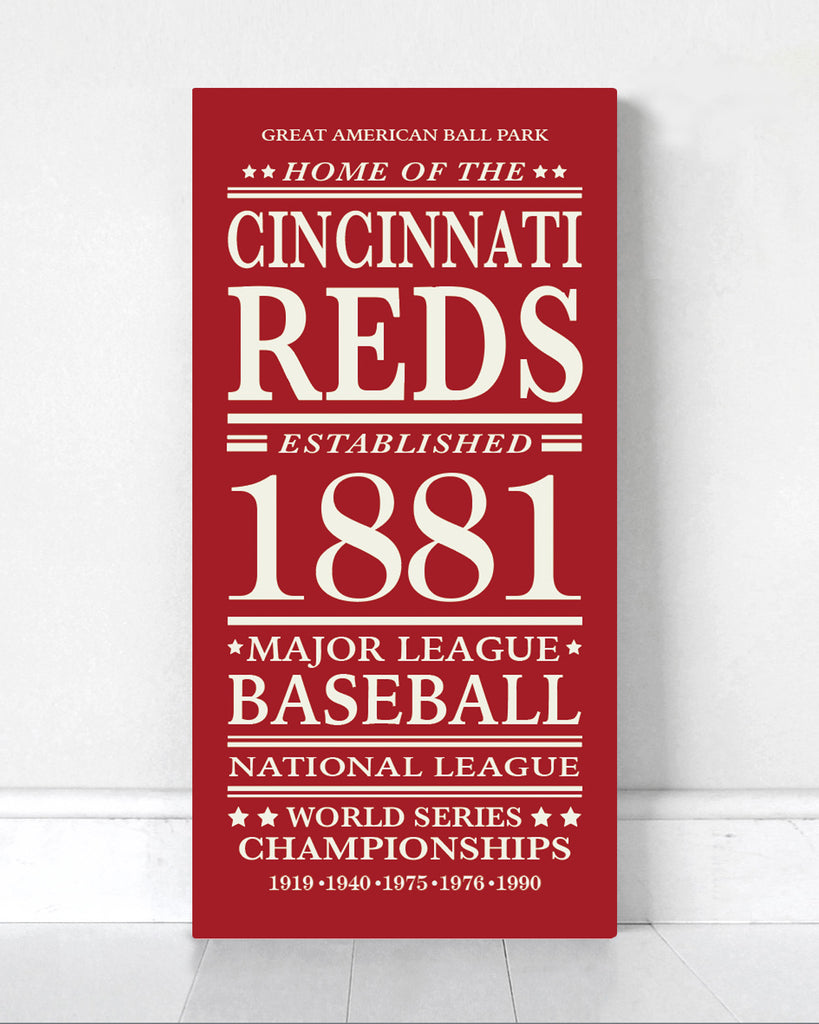 Cincinnai Reds Est. Sign Cincinnati Reds Wood Sign – sideway signs