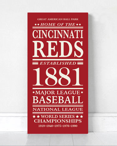 Cincinnati Reds Wood Sign