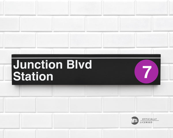 Junction Blvd Station – sideway signs