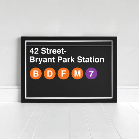 42 Street- Bryant Park Station - Print