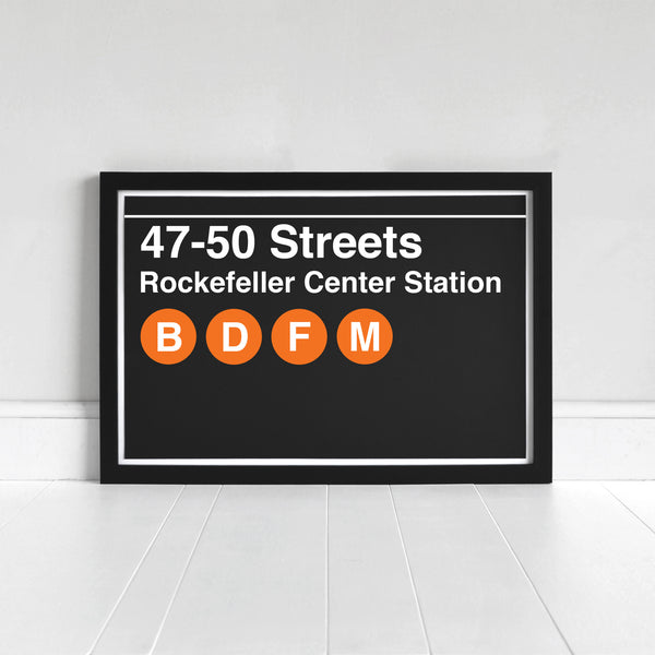 47-50 Streets Rockefeller Center Station - Print