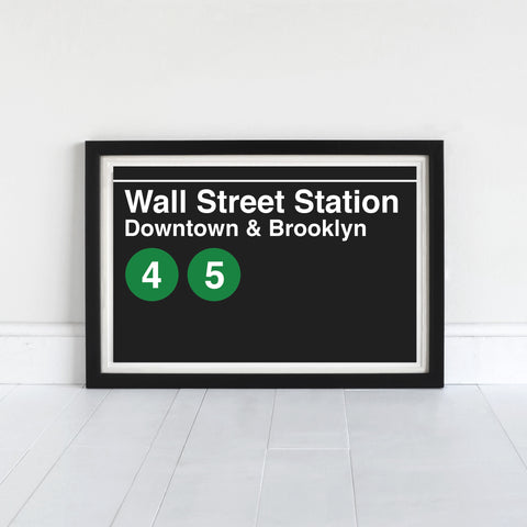 Wall Street Station Downtown & Brooklyn - Print