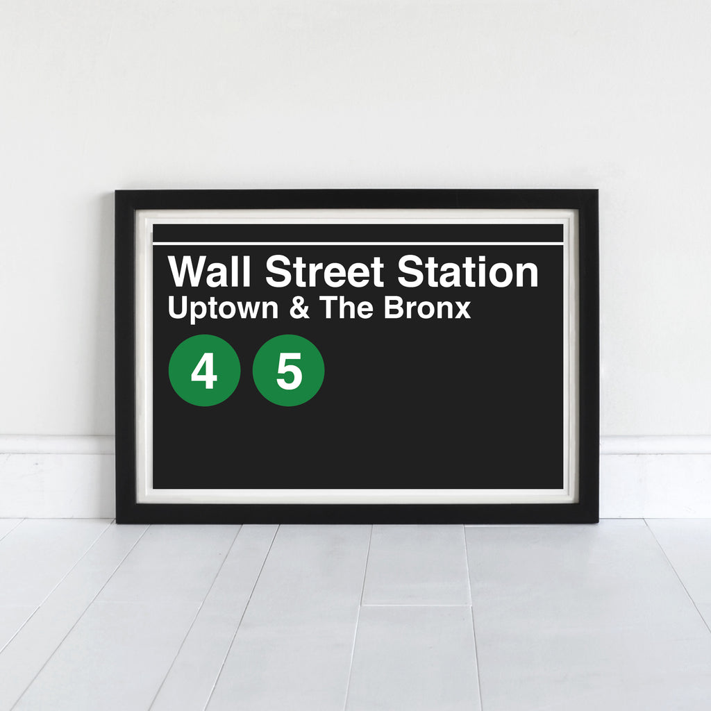 Wall Street Station Uptown & The Bronx - Print