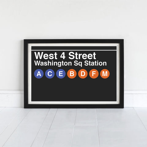 West 4 Street Washington Sq Station - Print