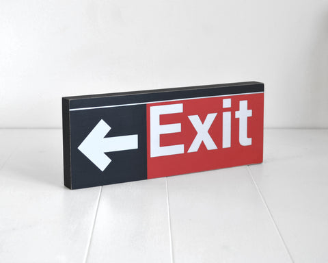 Subway Exit Sign with Arrow
